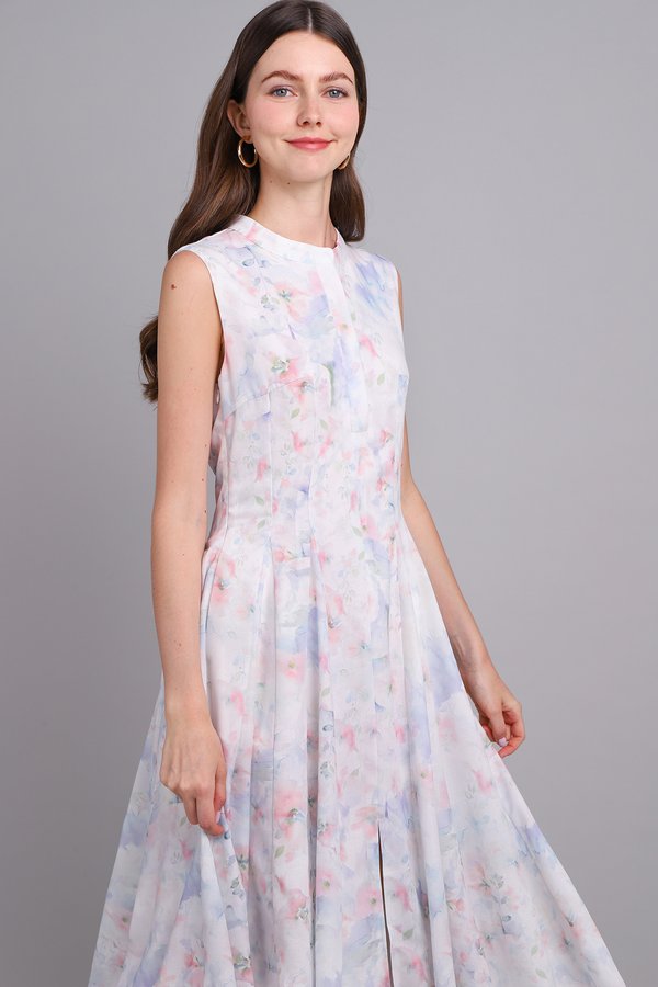 Wisteria Dress In Soft Florals