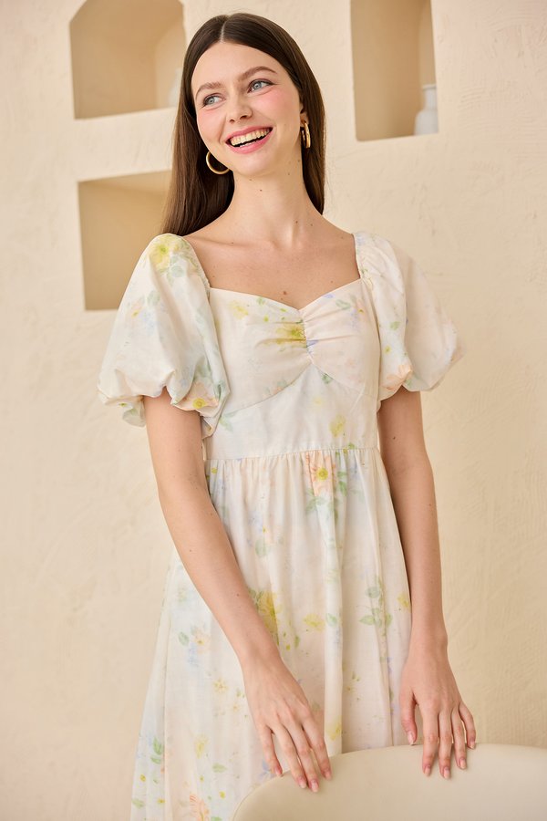 Kindra Dress In Gardenia Prints