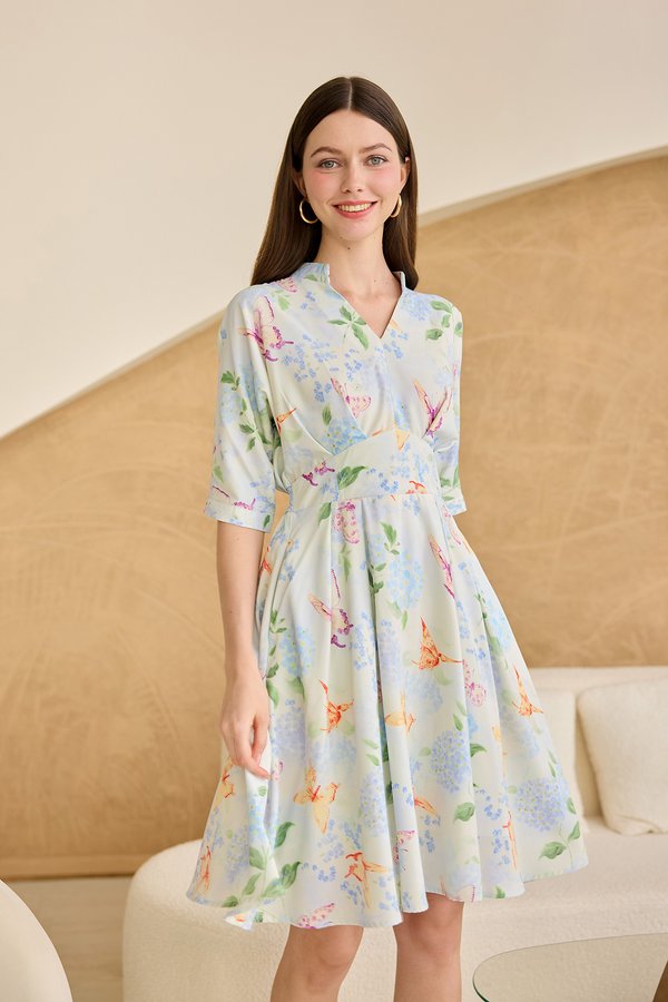 Lovie Dress In Sky Prints