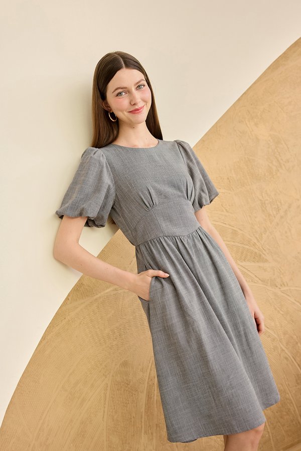 Mara Dress In Heathered Grey