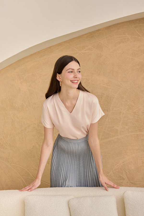 Vivian Top In Blush Cream