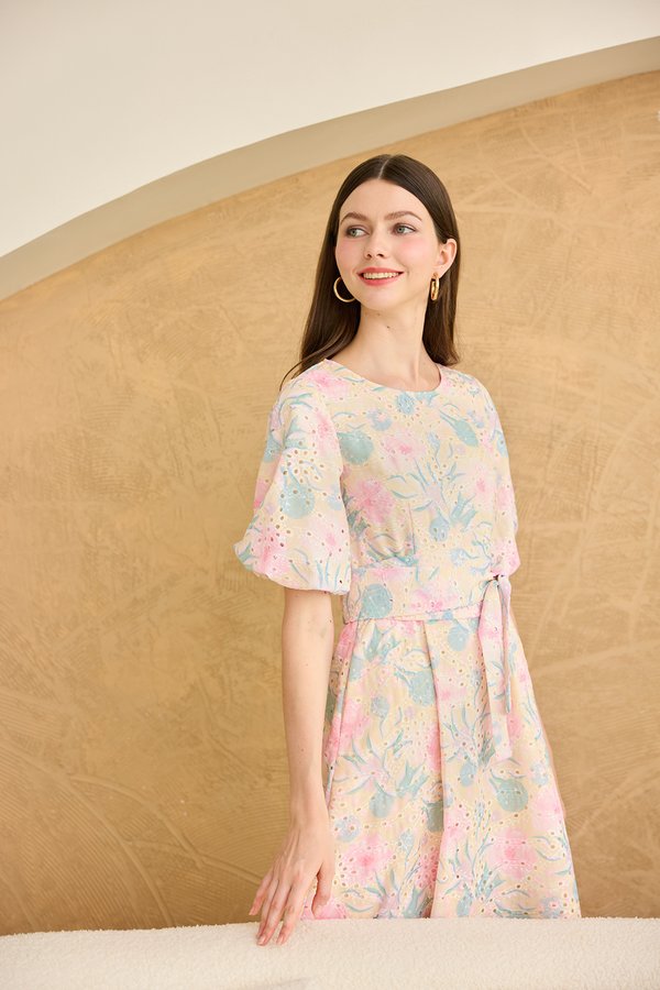 Francesca Dress In Warm Prints