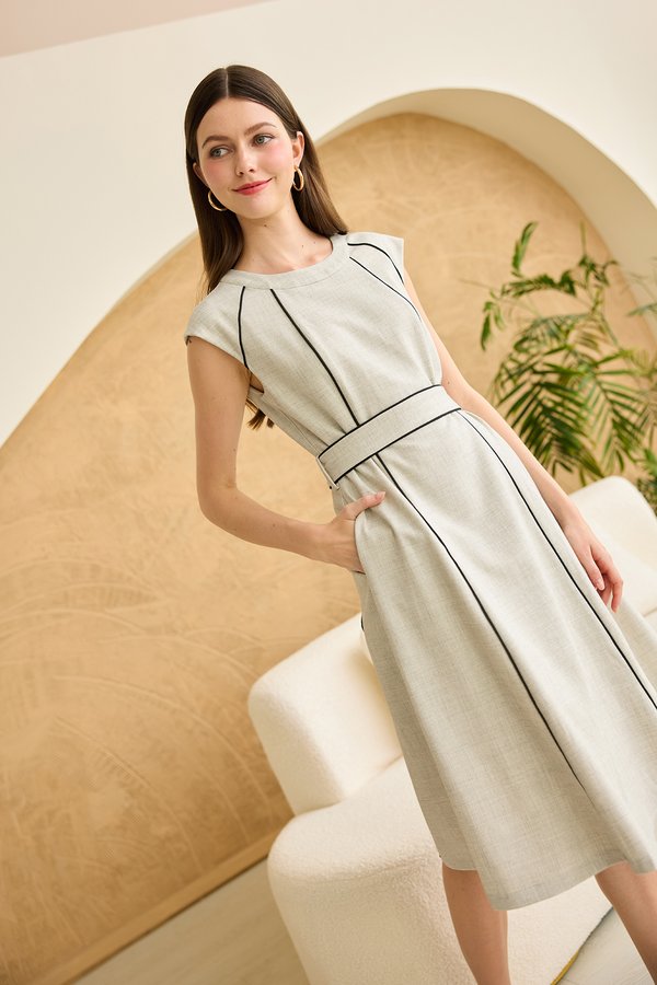 Luciana Dress In Light Grey