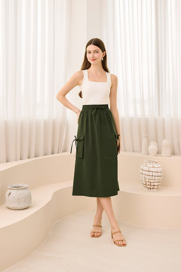 Leigh Skirt In Olive Green