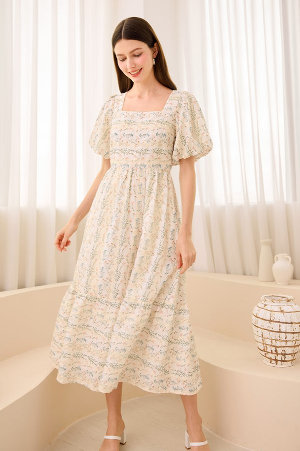 Phyllis Dress In Garden Prints