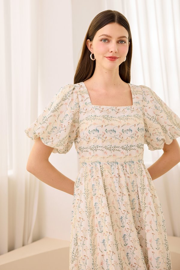 Phyllis Dress In Garden Prints