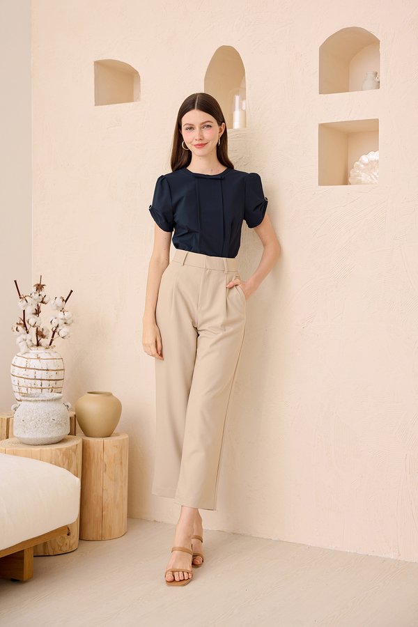Coralie Top In Midnight Blue
