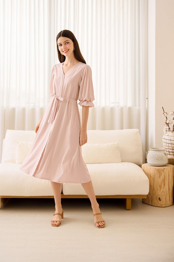 Yuna Dress In Dusty Pink