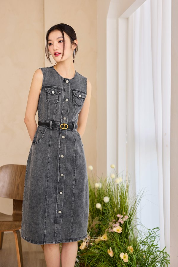 Arizona Dress In Grey Wash