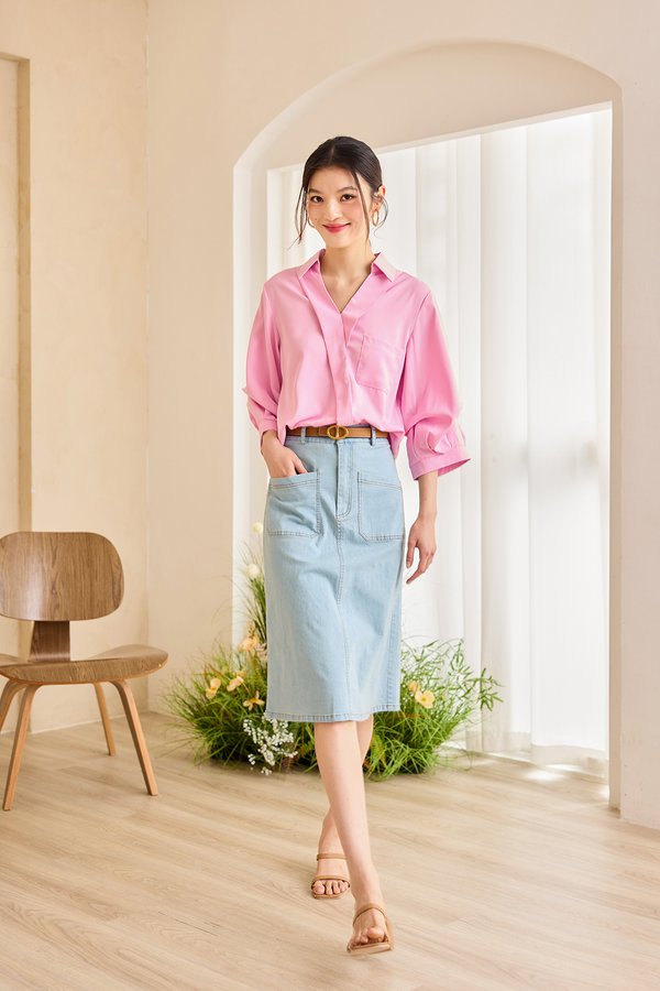 Dallas Skirt In Light Wash
