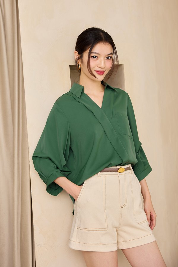 Momo Top In Meadow Green