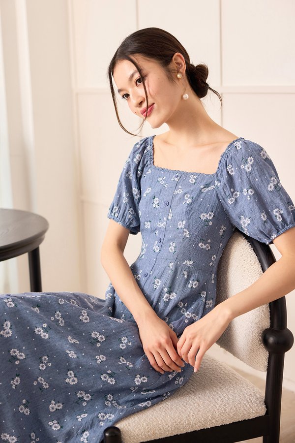 Parkdale Dress In Blue Florals