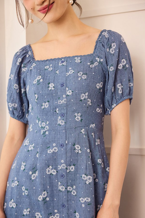 Parkdale Dress In Blue Florals