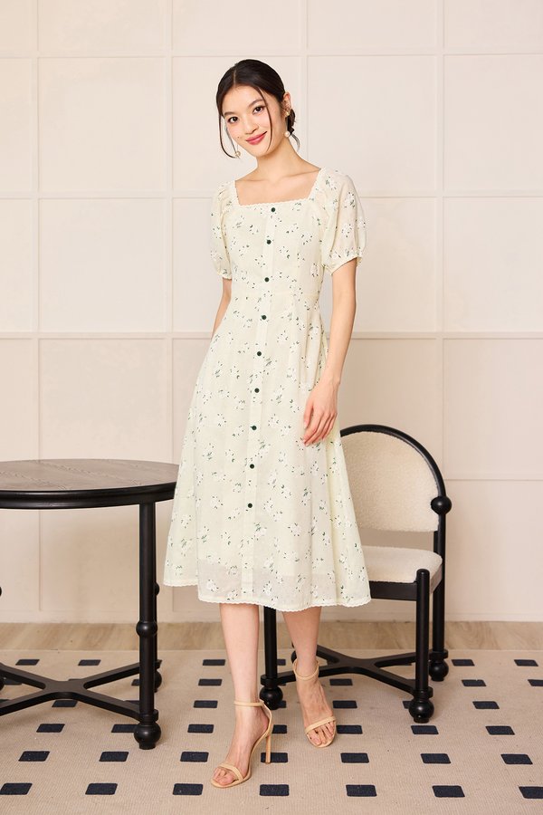 Parkdale Dress In Cream Florals