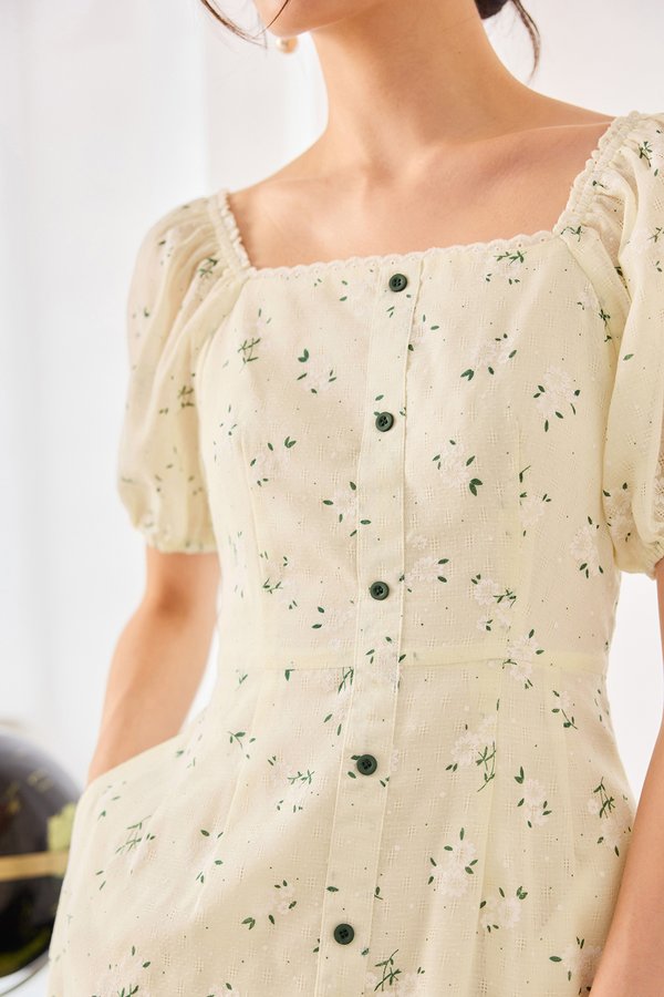 Parkdale Dress In Cream Florals