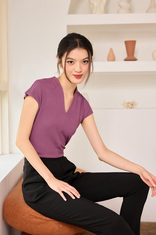 Miles Top In Plum