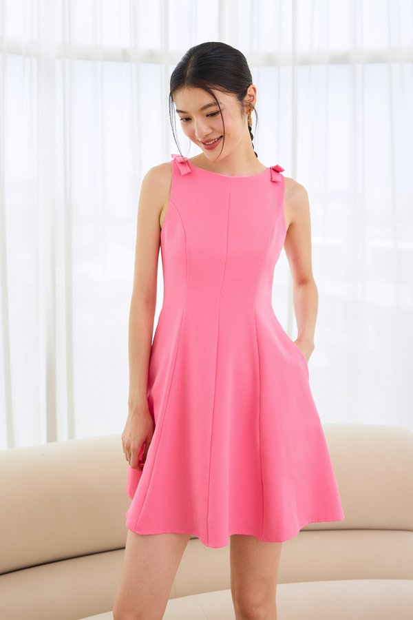 [Backorder] Kalina Dress In Hot Pink