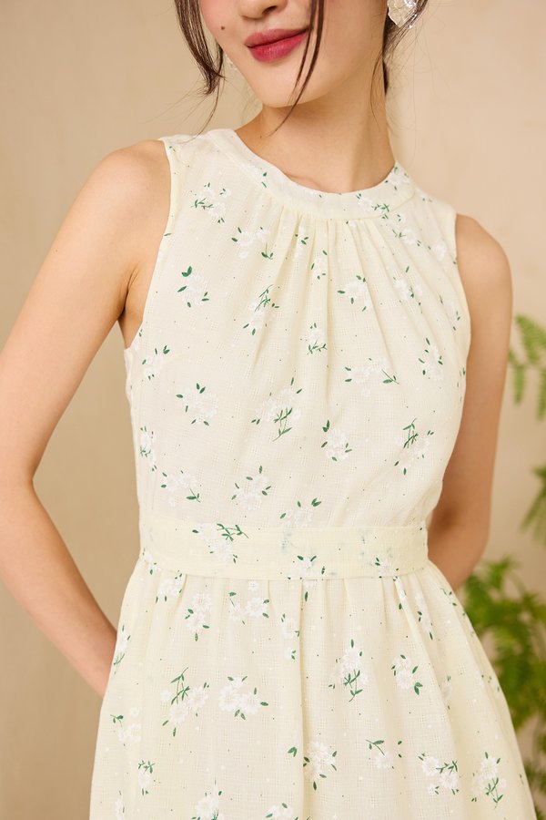 Kiara Dress In Cream Florals