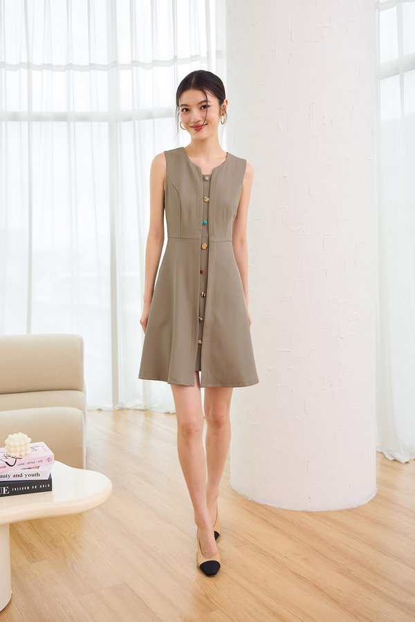 Leah Dress In Taupe