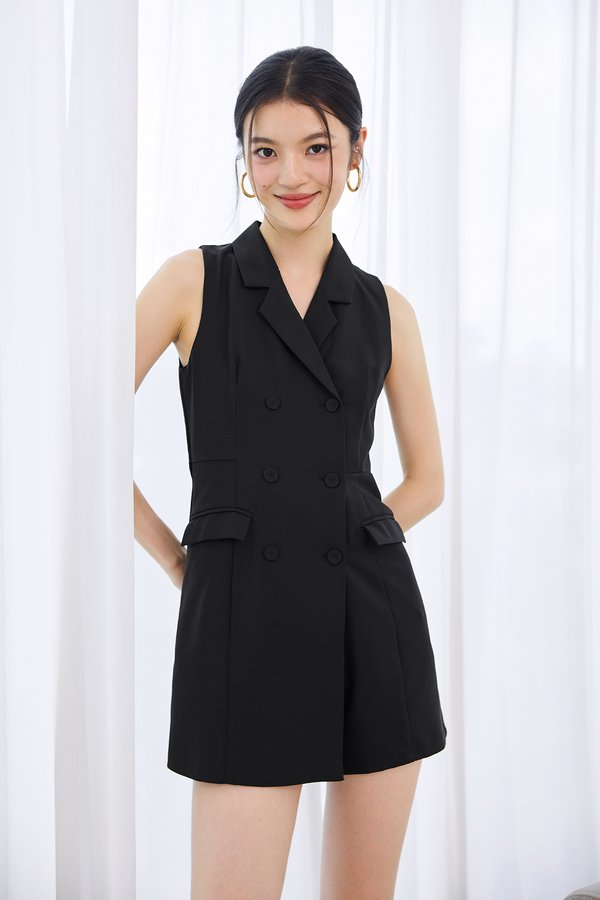 Nathaniel Romper In Classic Black