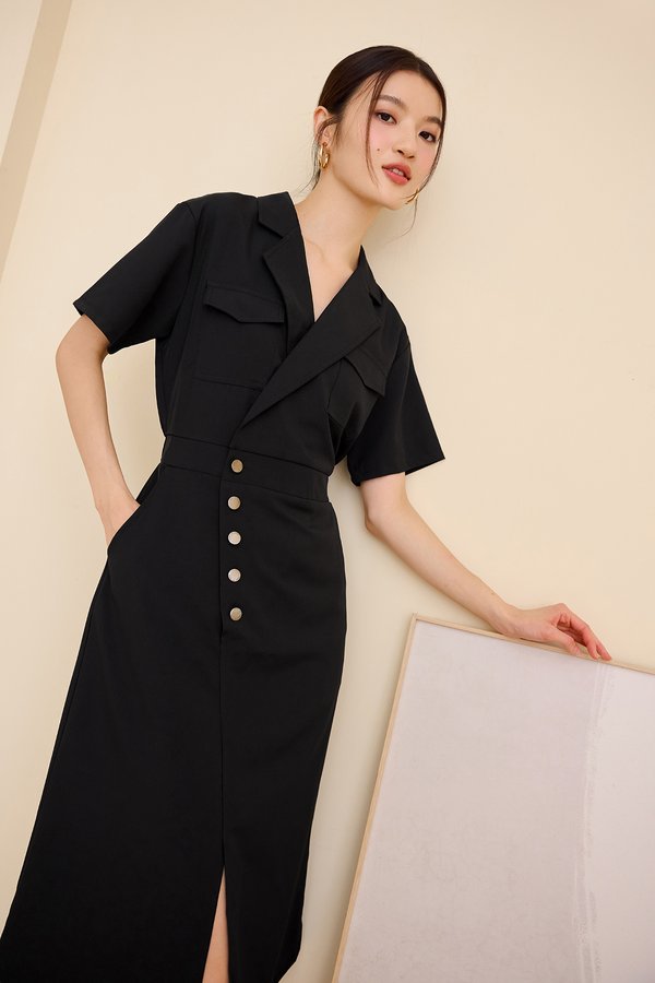 Atlas Dress In Classic Black