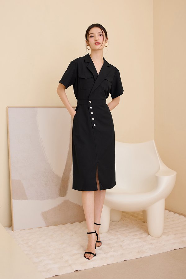 Atlas Dress In Classic Black
