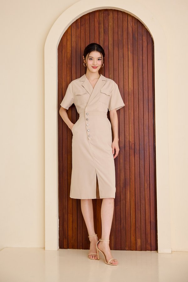 Atlas Dress In Sahara Cream