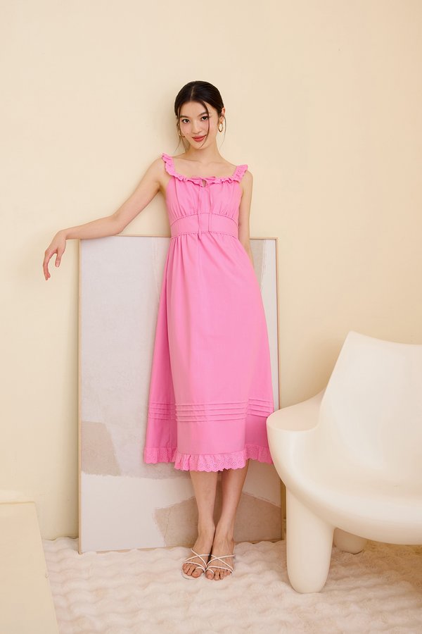 Brielle Dress In Hot Pink
