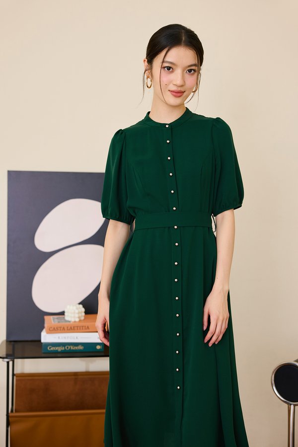 [Preorder] Zinnia Dress In Forest Green
