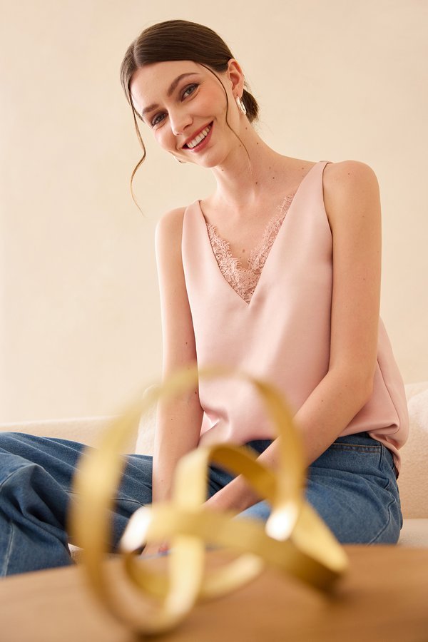 Amelie Top In Dusty Pink
