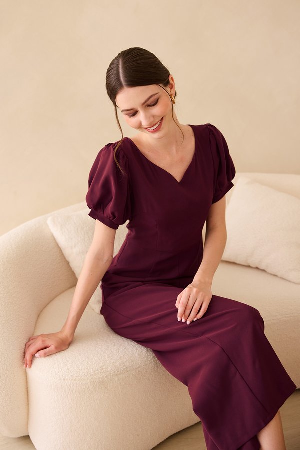 Anastasia Romper In Burgundy Wine