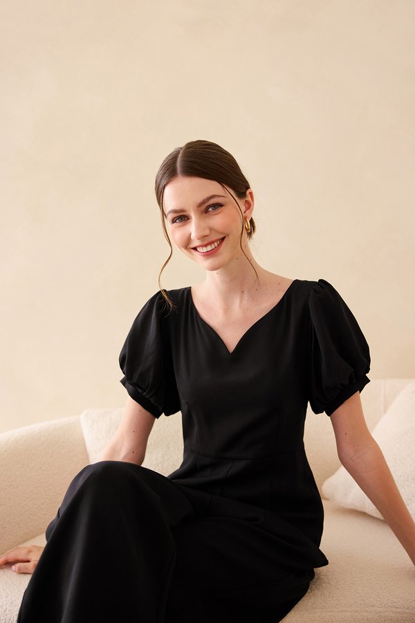 Anastasia Romper In Classic Black