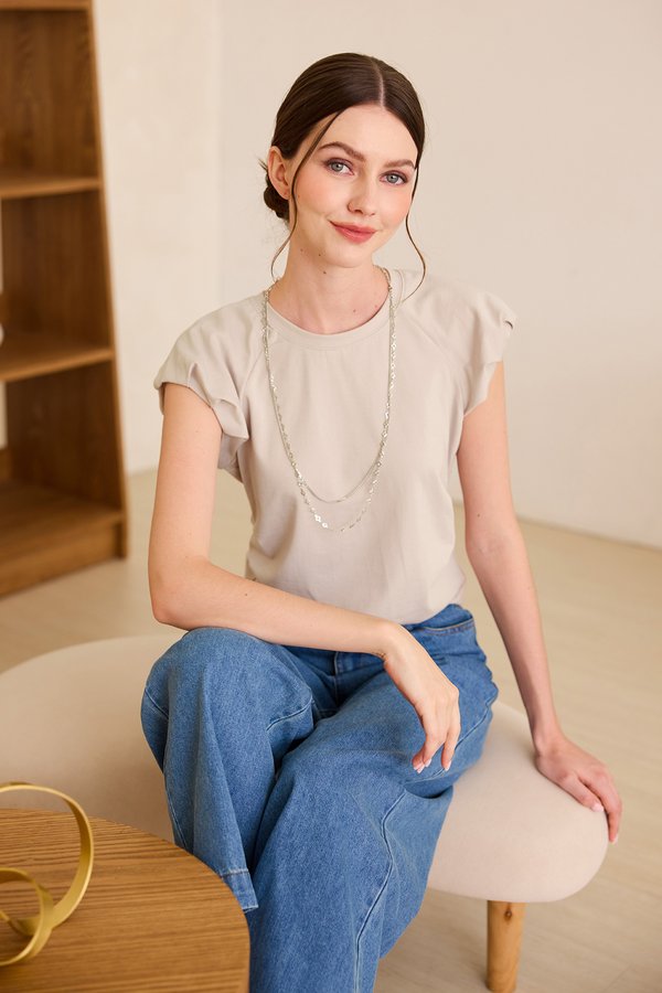 Frieda Top In Light Taupe