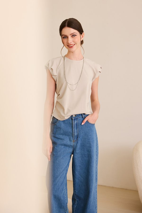 Frieda Top In Light Taupe