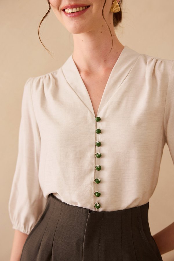 Gracia Top In Oatmeal