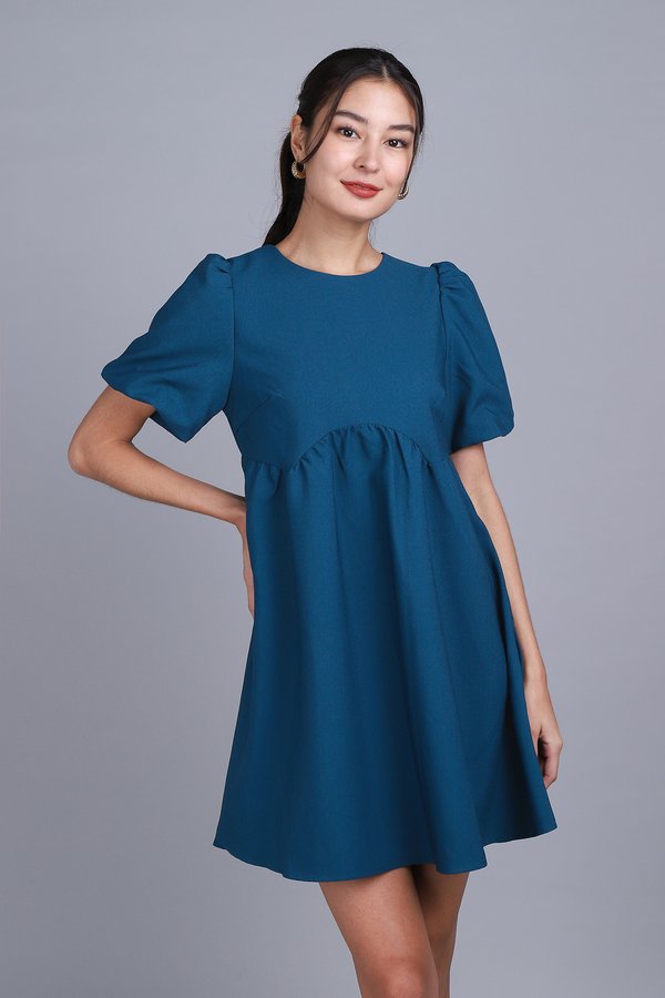 Chantal Dress In Peacock Blue