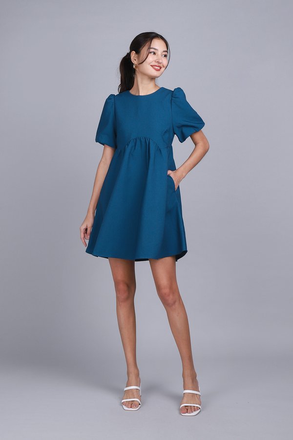 Chantal Dress In Peacock Blue