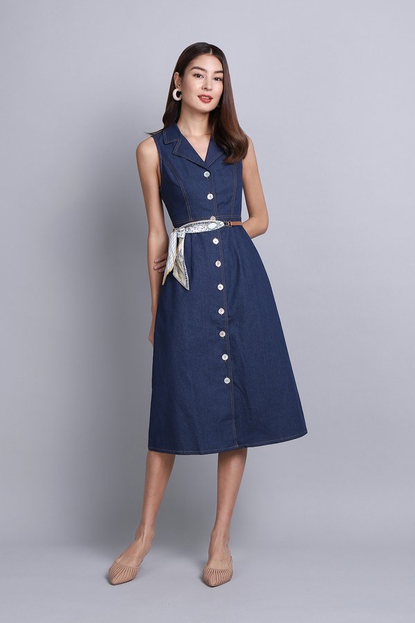 Linda Dress In Dark Wash