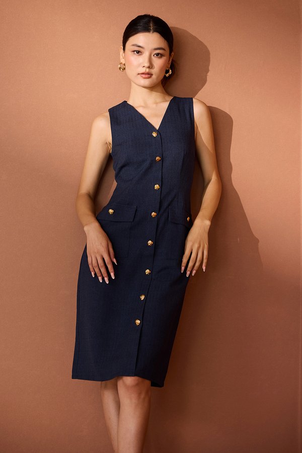 Anneliese Dress In Midnight Blue