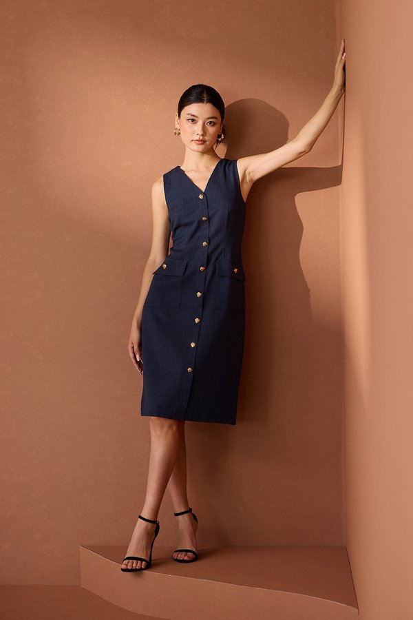 Anneliese Dress In Midnight Blue
