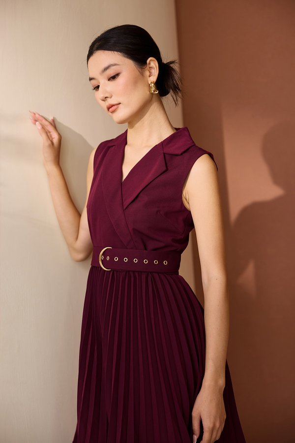 Emma Dress In Burgundy Wine