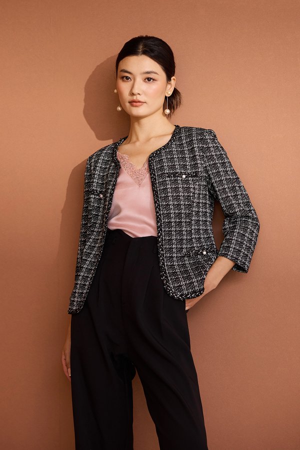 Garcia Jacket In Black Tweed