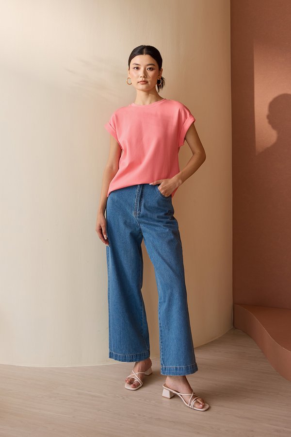Harriet Top In Coral Pink