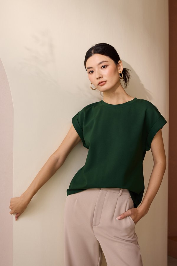 Harriet Top In Forest Green