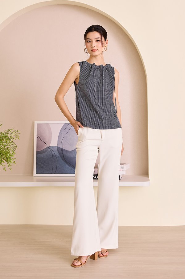 Izzy Top In Blue Gingham