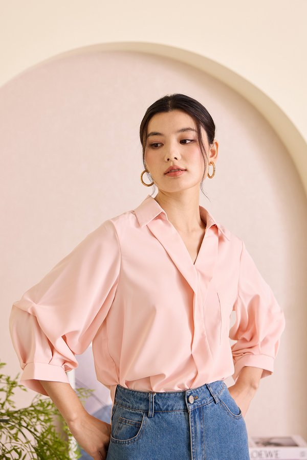 Momo Top In Cotton Pink