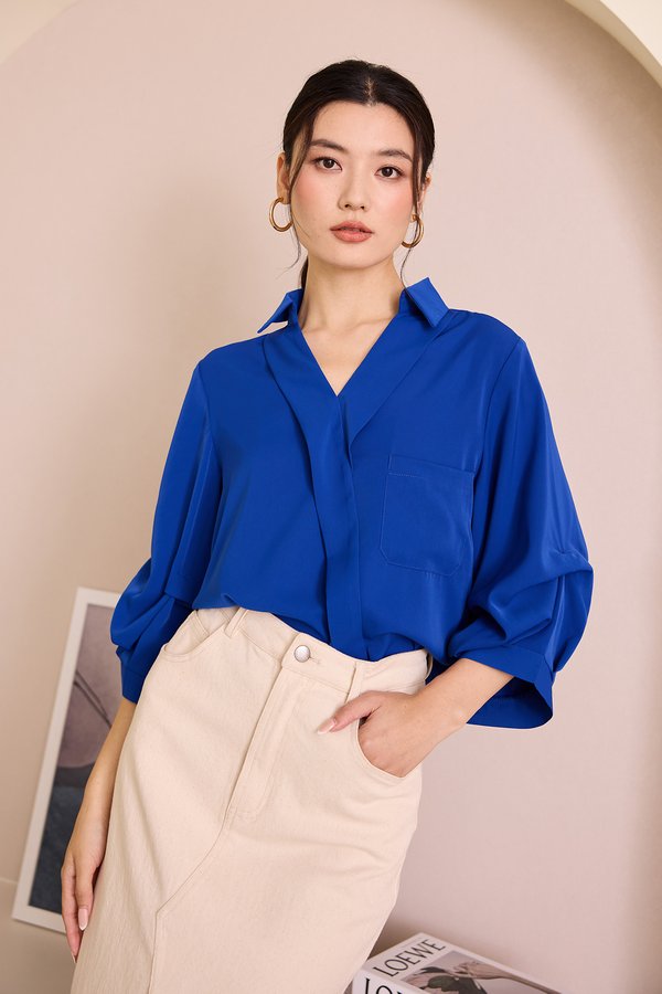 Momo Top In Cobalt Blue