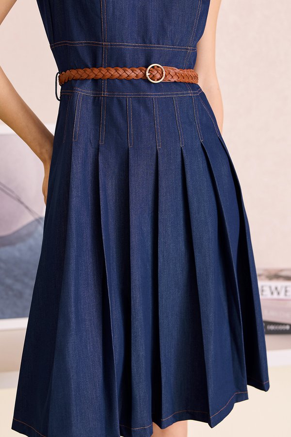 Rebecca Dress In Blue Denim