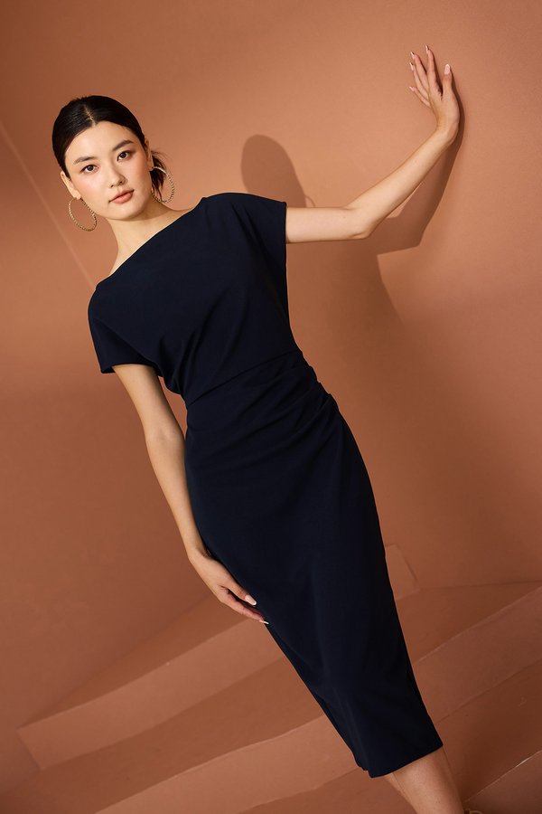 Cara Dress In Navy Blue