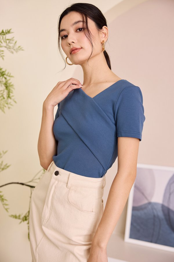 [Backorder] Eunice Top In French Blue